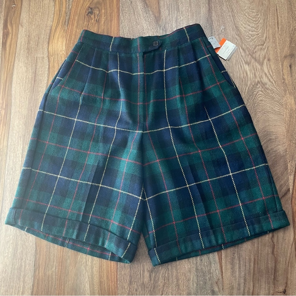 Katie Brooke NWT 80's Wool Blend‎ Plaid High Waisted Deadstock Women's Size 10